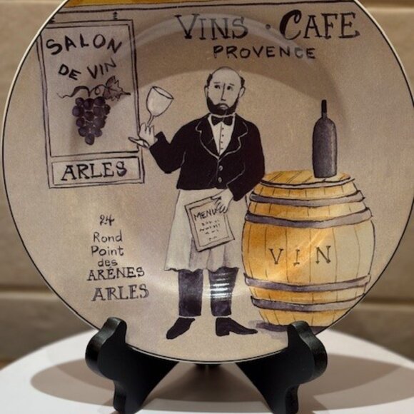 Set of 4 SAKURA WINE CELLAR - GRACEY KNIGHT 8 1/4" SALAD/DESSERT PLATES -C40 - Picture 4 of 7